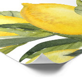 Begrüßungszeichen für Wasserfarben Lemon Babydusch Poster (Ecke)