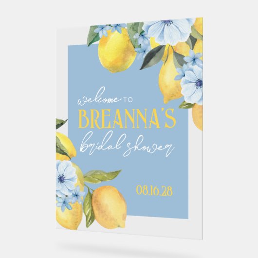 Begrüßungszeichen für Wasserfarben und Blume Acrylschild (Winkel)