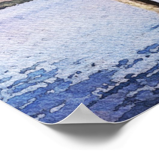 Begrüßungszeichen für Wasserfarbensee Poster (Ecke)