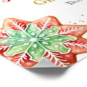 Begrüßungszeichen für Weihnachts-Lebkuchen Poster (Ecke)