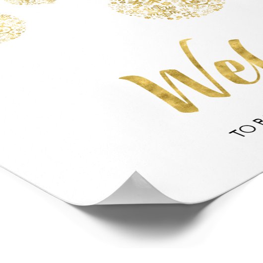 Begrüßungszeichen für Weihnachtsfeier Poster (Ecke)