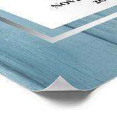 Begrüßungszeichen für weißes Brautparty Poster (Ecke)