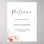 Begrüßungszeichen für Wildblume Poster (Vorne)