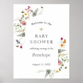 Begrüßungszeichen für Wildblume und BienenBaby-Dus Poster (Vorne)