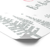 Begrüßungszeichen für Winter Baby Dusche, Mädchen, Poster (Ecke)