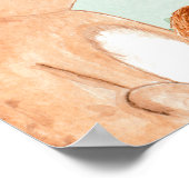 Begrüßungszeichen für Woodland Animals Green Baby Poster (Ecke)