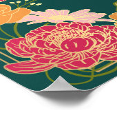 Begrüßungszeichen für zauberhafte Blumenzwiebeln i Poster (Ecke)