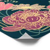 Begrüßungszeichen für zauberhafte Blumenzwiebeln i Poster (Ecke)