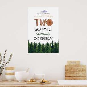 Begrüßungszeichen für zwei Explorer-Kinder am 2. G Poster
