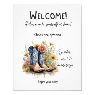 Begrüßungszeichen Gäste von Airbnb Fotodruck