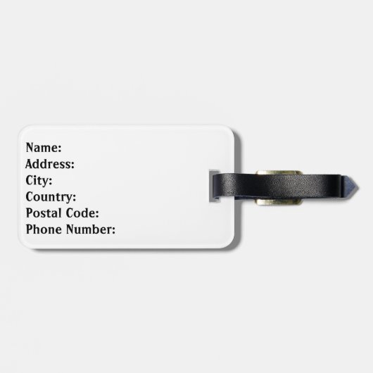 Begrüßungszeichen Gepäckanhänger (Rückseite horizontal)