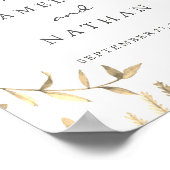 Begrüßungszeichen Golden Leaf Kranz Poster (Ecke)