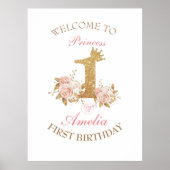 Begrüßungszeichen Goldene Kronprinzessin 1. Geburt Poster (Vorne)