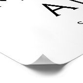 Begrüßungszeichen im Love Memory Foto Poster (Ecke)