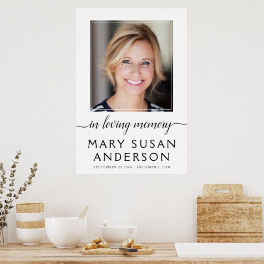 Begrüßungszeichen im Love Memory Foto Poster (Küche)