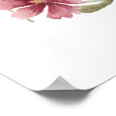 Begrüßungszeichen in Bloom Wildblume Brautparty Poster (Ecke)