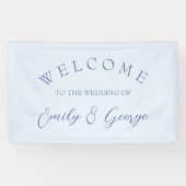 Begrüßungszeichen in hellblau banner (Horizontal)