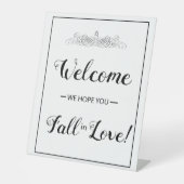 Begrüßungszeichen in Real Anwesen Sign, Real Anwes Sockelschild (Vorderseite)