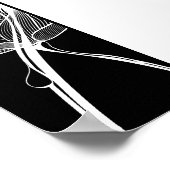 Begrüßungszeichen in Schwarz und Weiß Poster (Ecke)