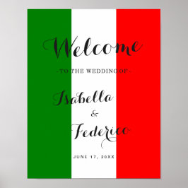 Begrüßungszeichen | Italienische Hochzeit Poster