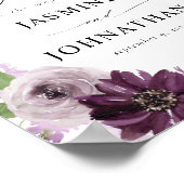Begrüßungszeichen lila & Lavendel Poster (Ecke)