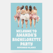 Begrüßungszeichen mattiert Blue Acrylic Bacheloret Acrylschild (Vorderseite)