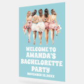 Begrüßungszeichen mattiert Blue Acrylic Bacheloret Acrylschild (Winkel)