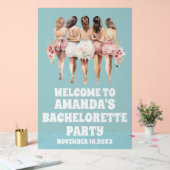 Begrüßungszeichen mattiert Blue Acrylic Bacheloret Acrylschild (Hochzeit)