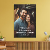 Begrüßungszeichen mit Foto auf Leinwand (Insitu (Wohnzimmer))