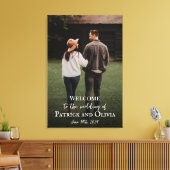 Begrüßungszeichen mit Foto auf Leinwand (Insitu (Wohnzimmer))