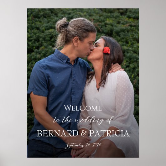 Begrüßungszeichen mit Foto-Download oder Poster (Vorne)