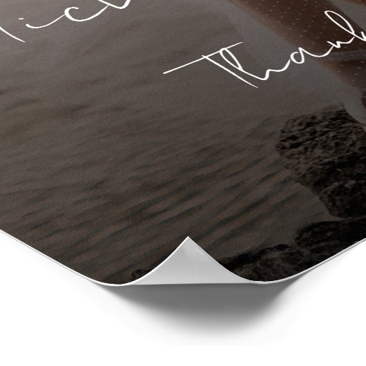 Begrüßungszeichen mit Foto Poster (Ecke)