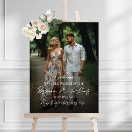 Begrüßungszeichen mit Foto Poster