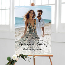 Begrüßungszeichen mit Foto