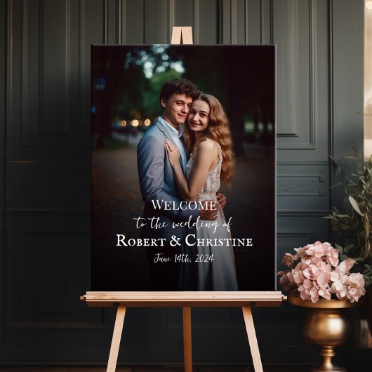 Begrüßungszeichen mit Foto-Schrift Poster