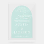 Begrüßungszeichen mit Name und Datum | Acrylschild (Vorderseite)