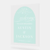 Begrüßungszeichen mit Name und Datum | Acrylschild (Winkel)