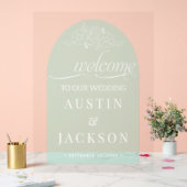 Begrüßungszeichen mit Name und Datum | Acrylschild (Hochzeit)