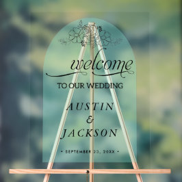 Begrüßungszeichen mit Name und Datum | Acrylschild