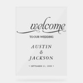 Begrüßungszeichen mit Name und Datum | Acrylschild (Vorderseite)