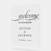 Begrüßungszeichen mit Name und Datum | Acrylschild (Winkel)