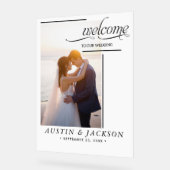 Begrüßungszeichen mit Name und Datum | Acrylschild (Winkel)