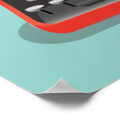 Begrüßungszeichen mit Schreibmaschine Poster (Ecke)