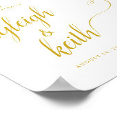 Begrüßungszeichen mit trendiger Kalligrafie Poster (Ecke)