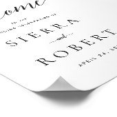 Begrüßungszeichen mit True Black Script Poster (Ecke)