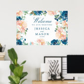 Begrüßungszeichen Mitternacht Blooms Poster (Heimbüro)