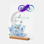 Begrüßungszeichen Moon & Lotus Akryllisch Acrylschild (Winkel)