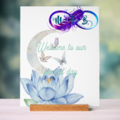 Begrüßungszeichen Moon & Lotus Akryllisch Acrylschild (Neutral)