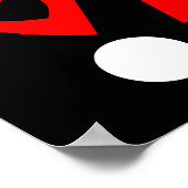 Begrüßungszeichen niedlich Red and Black Ladybug Poster (Ecke)