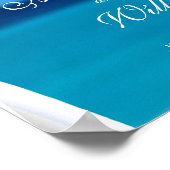 Begrüßungszeichen | Ocean Beach Summer Wedding Poster (Ecke)